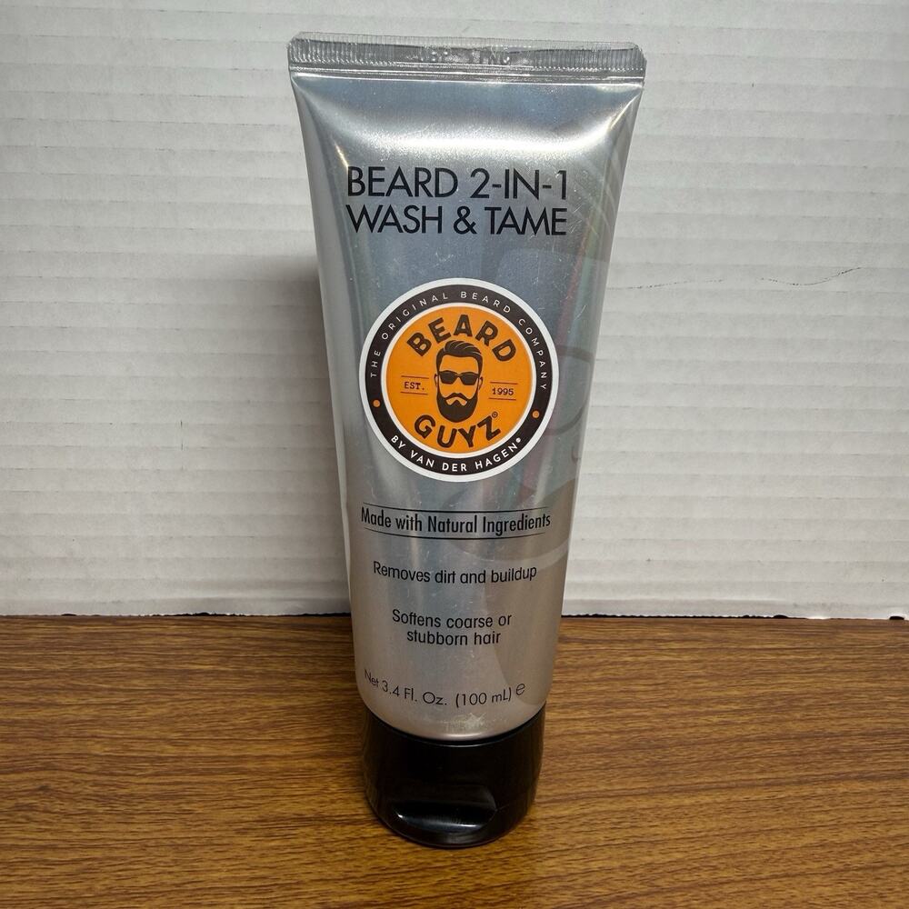 Beard Guyz 2-in-1 Wash & Tame for Beard By Van Der Hagen 3.4Fl Oz